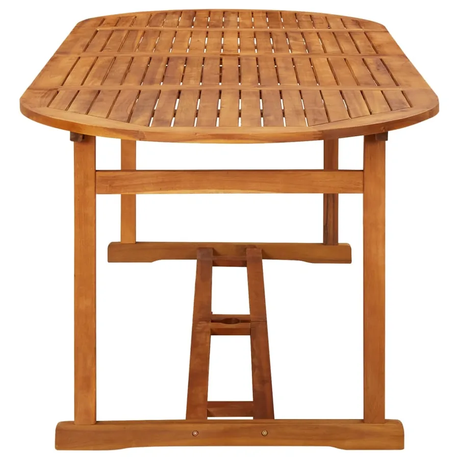 Table à dîner de jardin 220x90x75 cm Bois d'acacia massif - 3