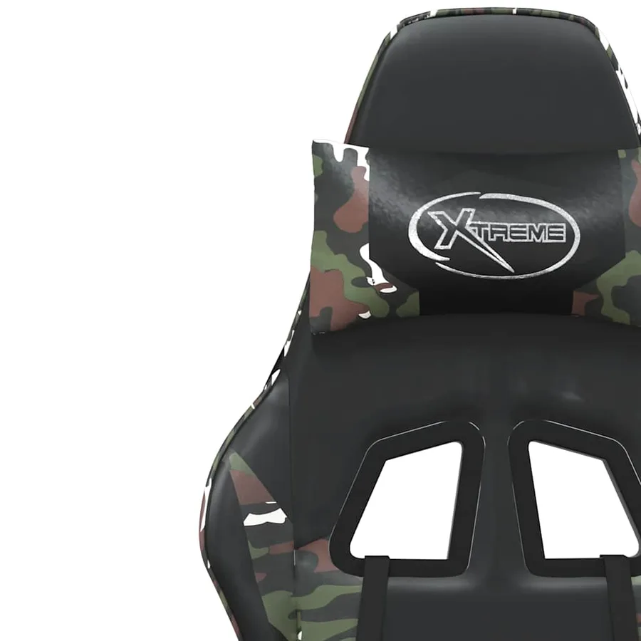 Chaise de jeu Noir et camouflage Similicuir - 11