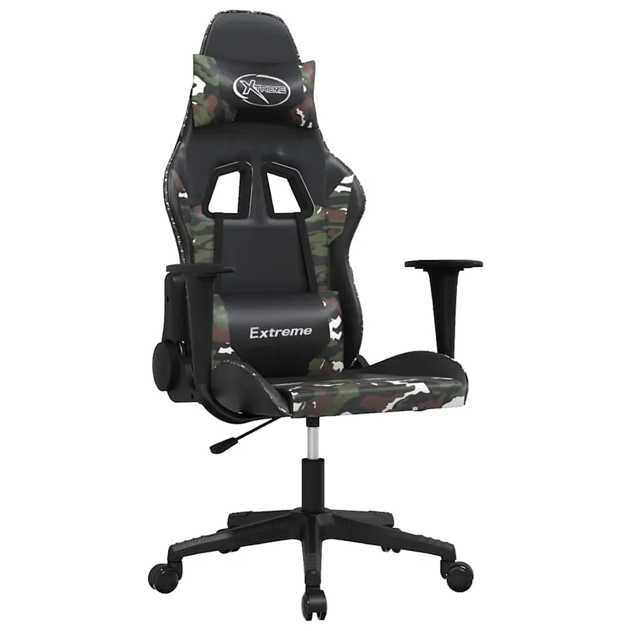 Chaise de jeu Noir et camouflage Similicuir - 2