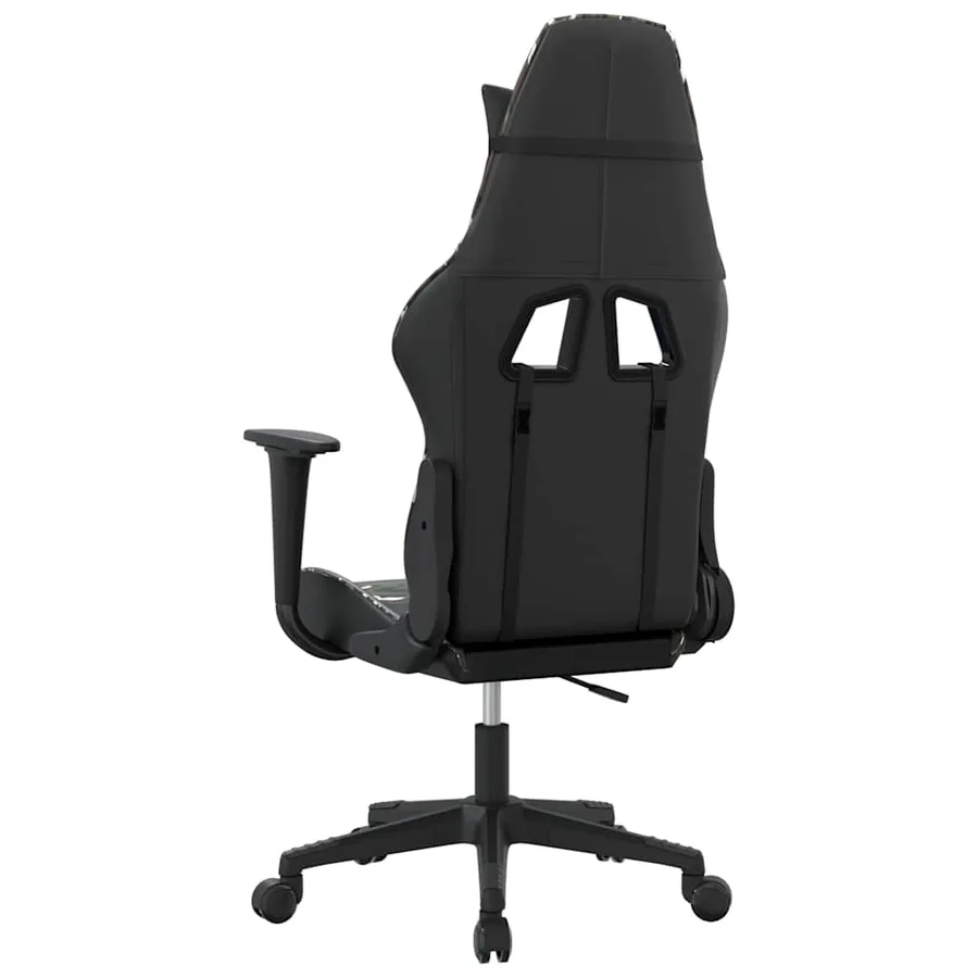 Chaise de jeu Noir et camouflage Similicuir - 5