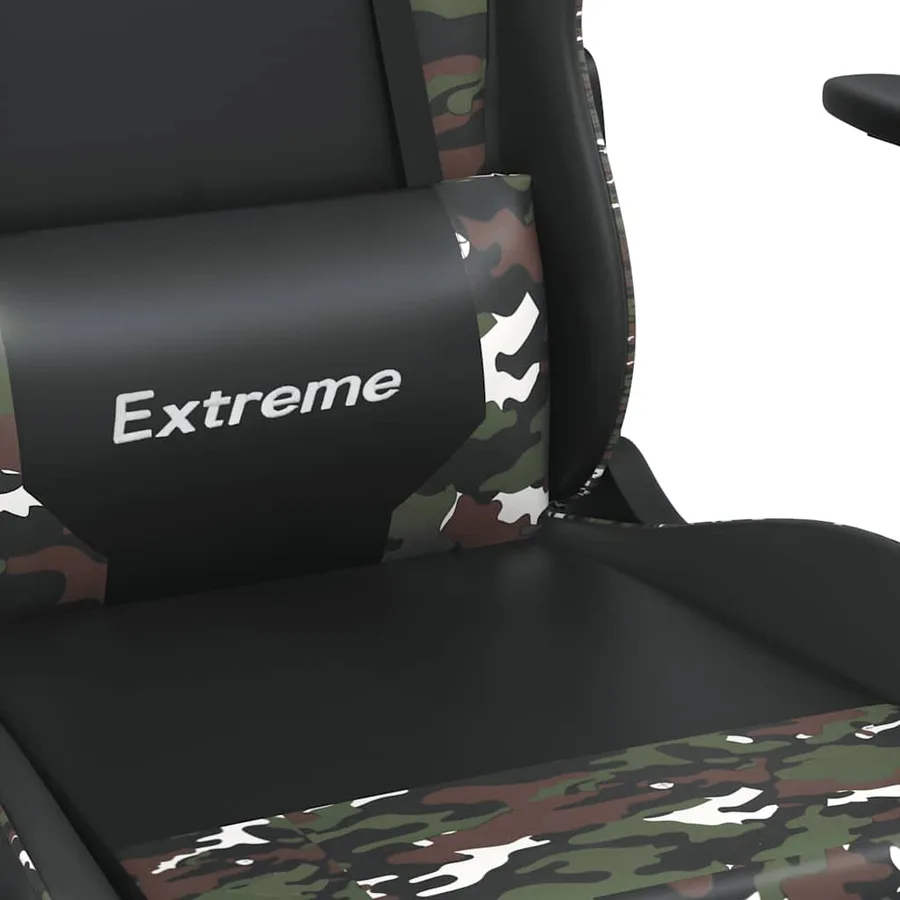Chaise de jeu Noir et camouflage Similicuir - 8