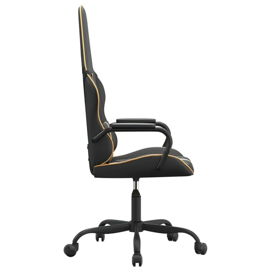Chaise de jeu Noir et doré Similicuir - 4