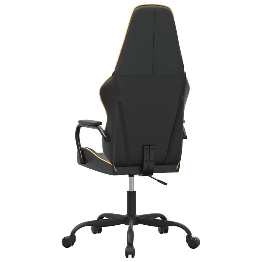Chaise de jeu Noir et doré Similicuir - 5