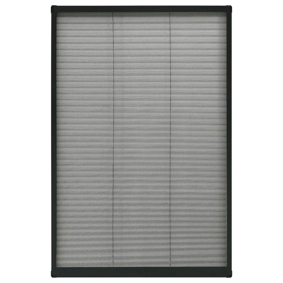Moustiquaire plissée pour fenêtre Aluminium Anthracite 80x160cm - 2