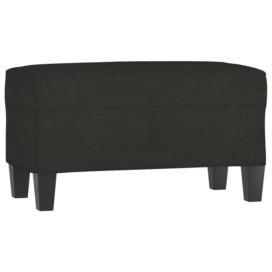 Banc Noir 70x35x41 cm Tissu - 2