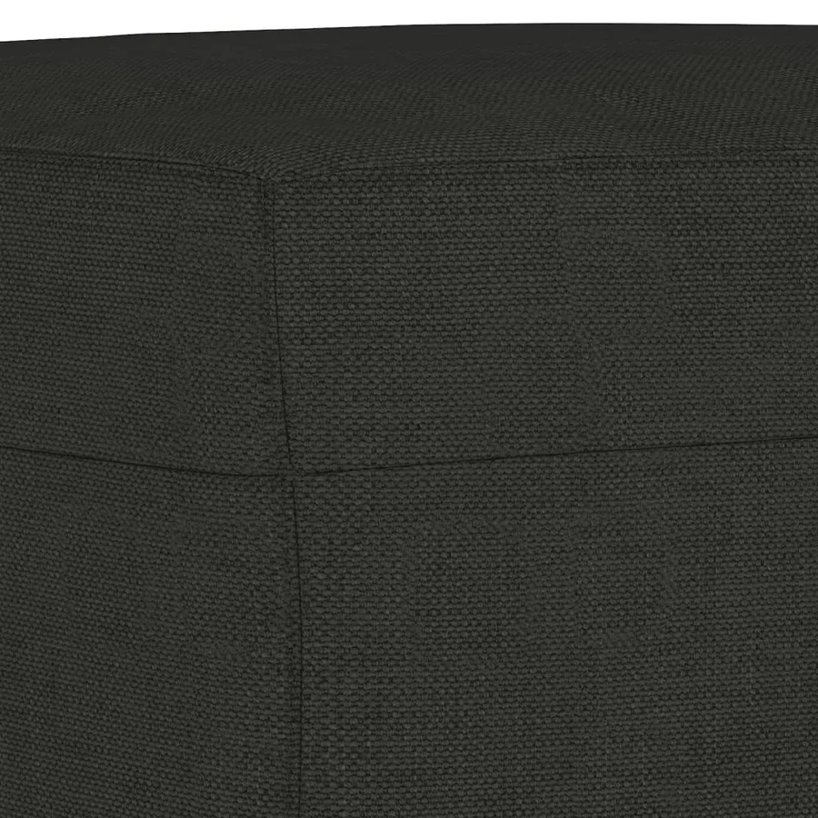 Banc Noir 70x35x41 cm Tissu - 5