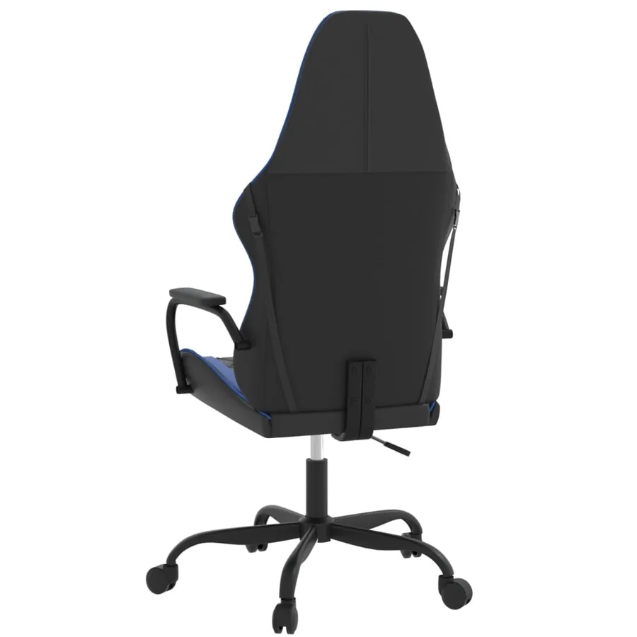 Chaise de jeu Noir et bleu Similicuir - 5