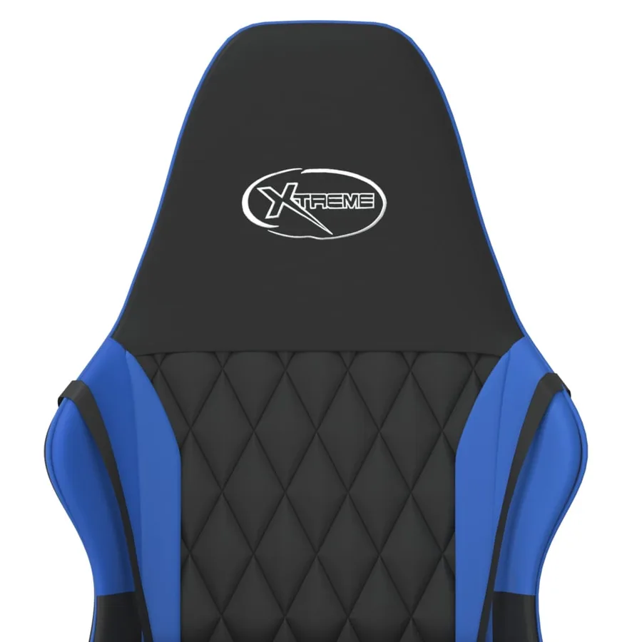 Chaise de jeu Noir et bleu Similicuir - 9