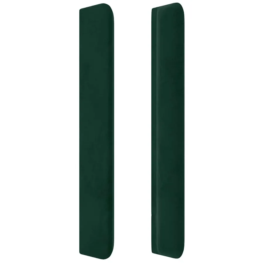 Tête de lit avec oreilles Vert foncé 83x16x118/128 cm Velours - 4