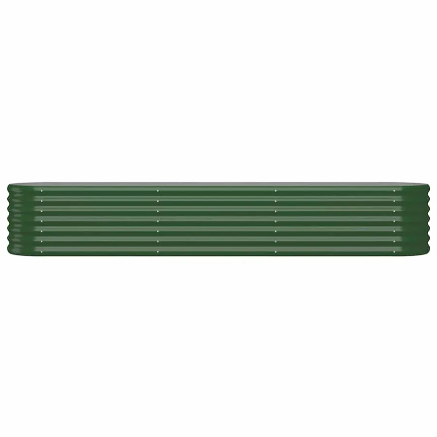 Lit surélevé de jardin Acier galvanisé 224x40x36 cm Vert - 3