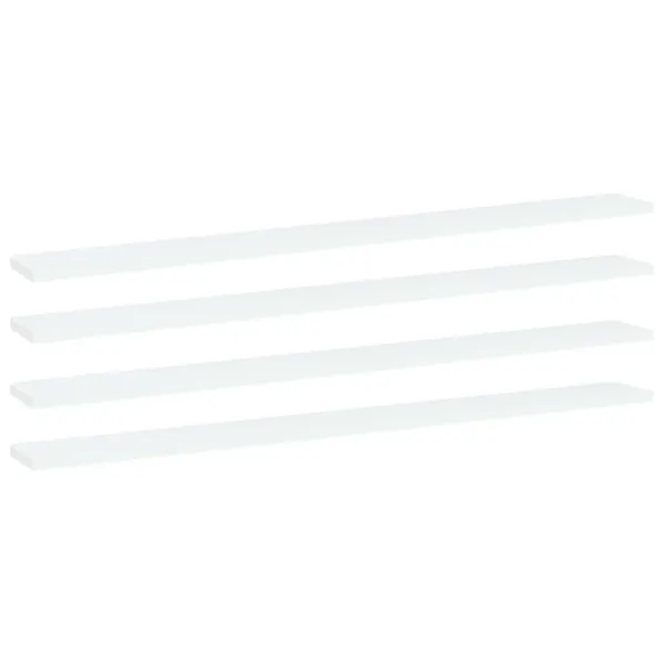 Panneaux de bibliothèque 4 pcs Blanc 100x10x1,5 cm Aggloméré