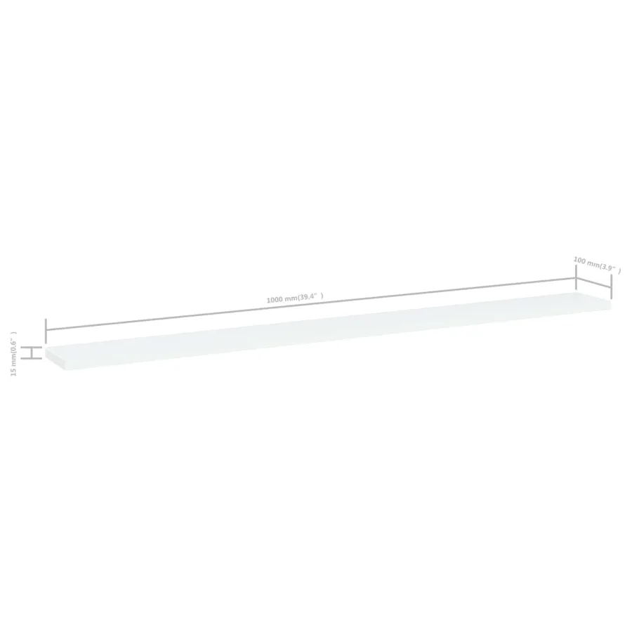 Panneaux de bibliothèque 4 pcs Blanc 100x10x1,5 cm Aggloméré - 5
