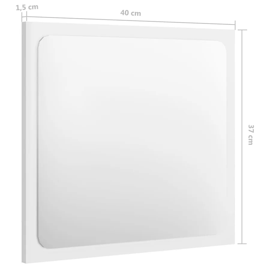Ensemble de meubles de salle de bain Blanc brillant Aggloméré - 14