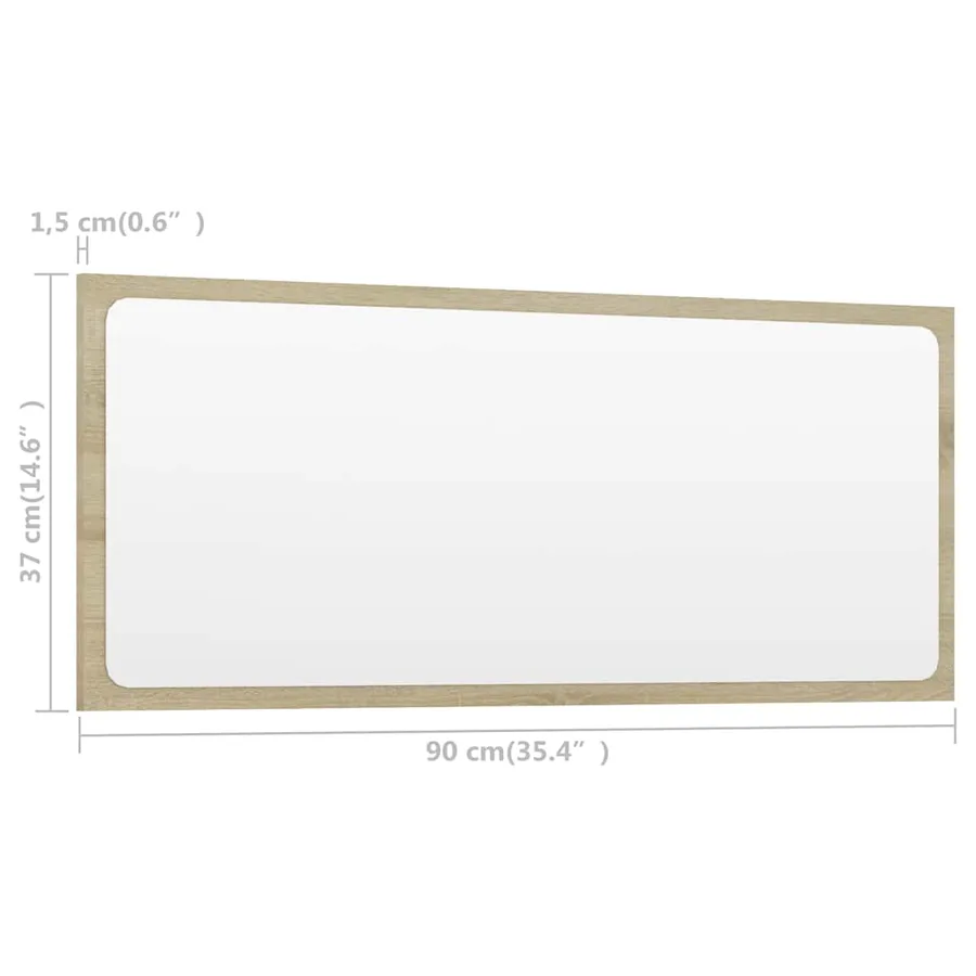 Ensemble de meubles de bain 2 pcs Chêne sonoma Aggloméré - 18