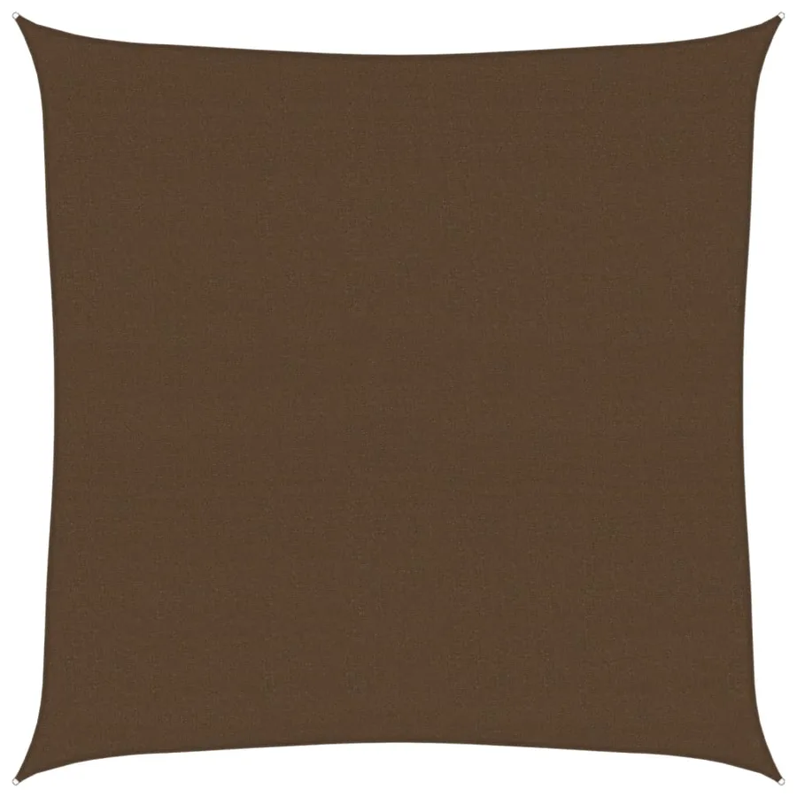 Voile d'ombrage 160 g/m² Marron 6x6 m PEHD - 2