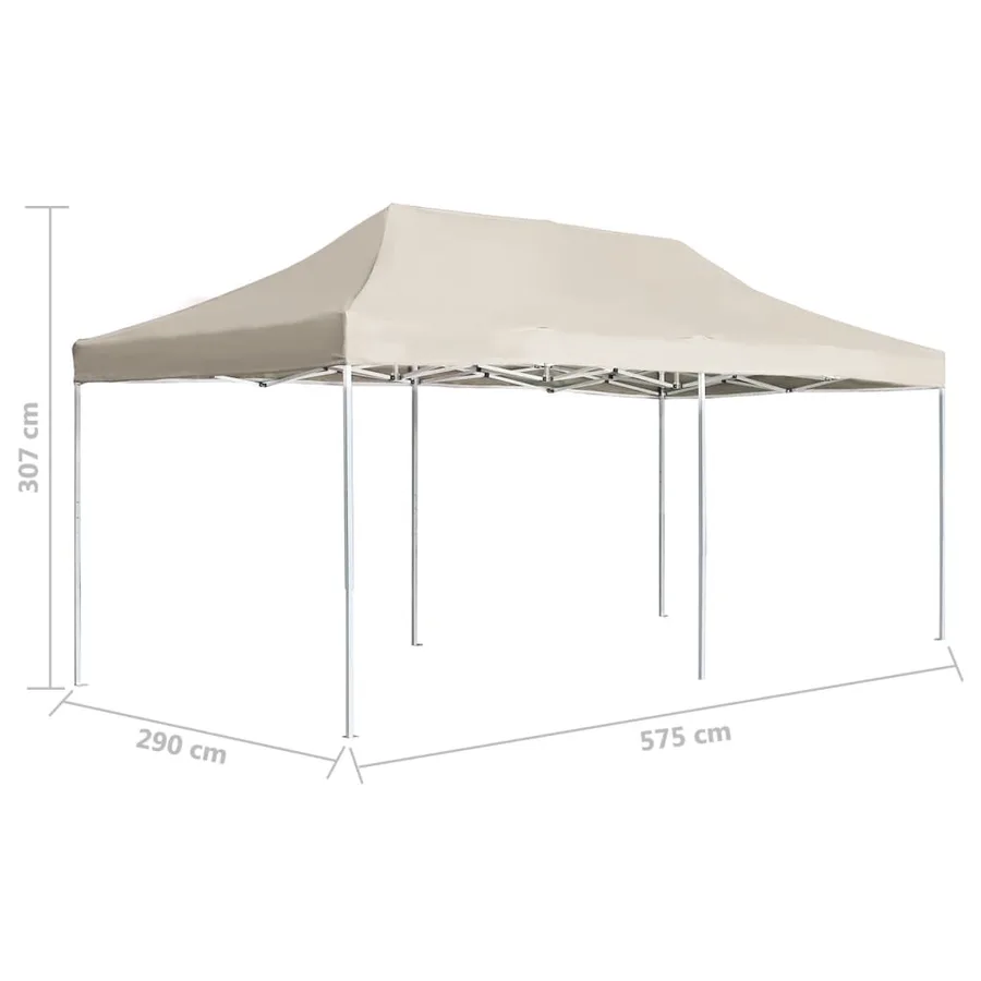 Tente de réception pliable Aluminium 6 x 3 m Crème - 8