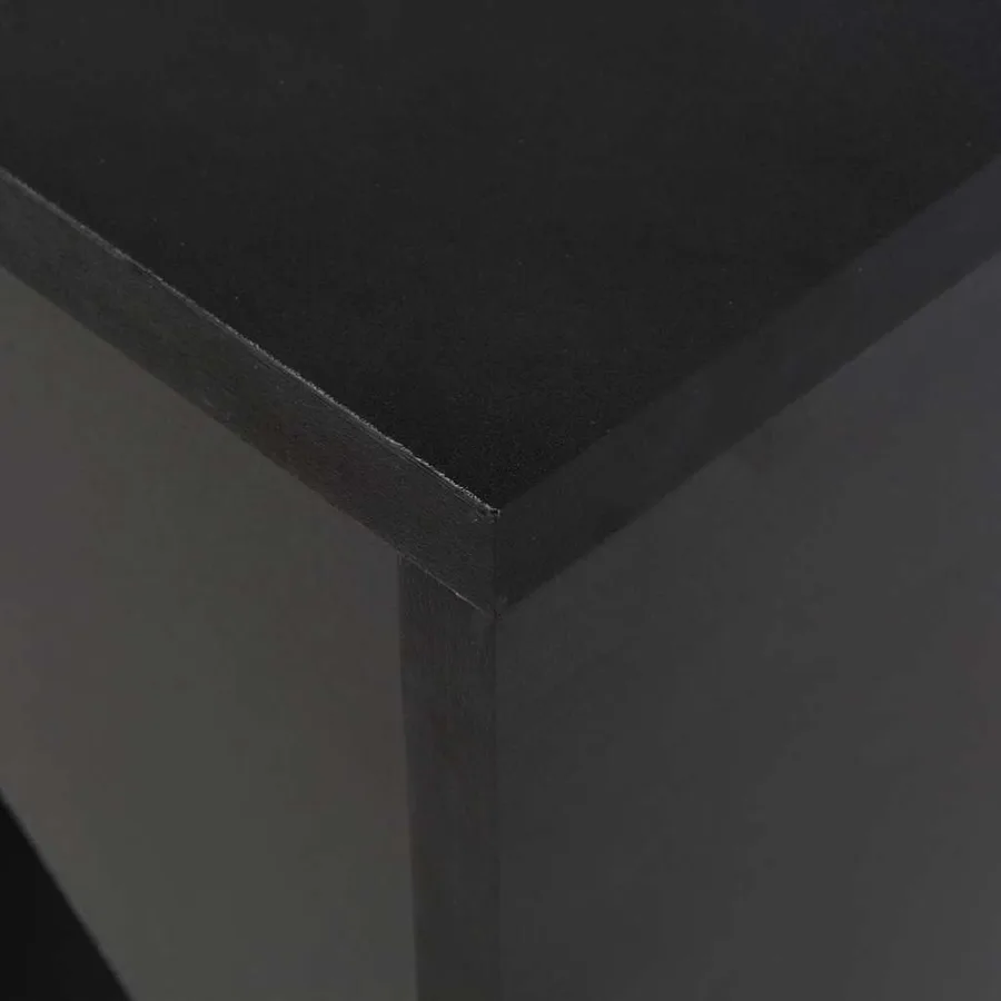 Table de bar avec tablette amovible Noir 138x39x110 cm - 5