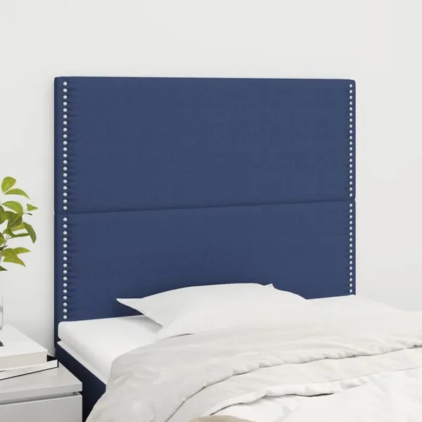 Tête de lit Bleu 90x5x118/128 cm Tissu