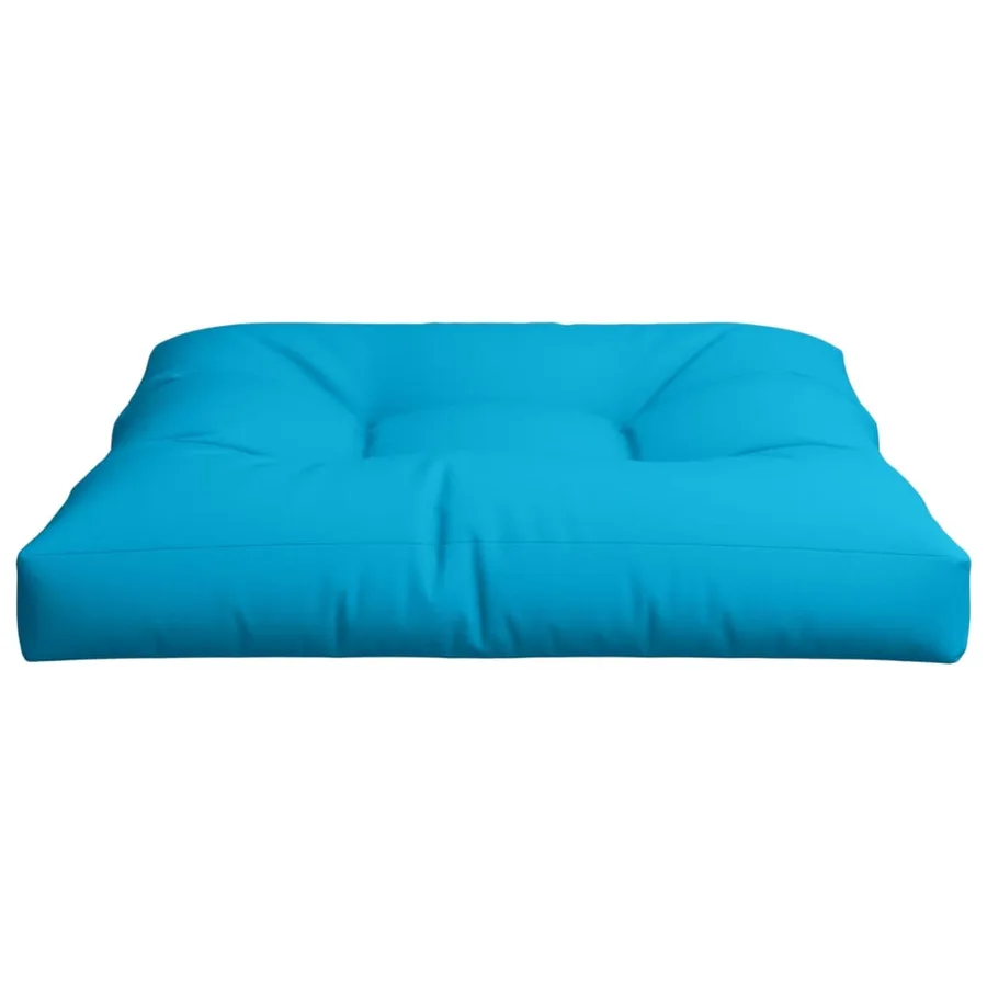 Coussin de palette bleu 80x80x12 cm tissu - 5