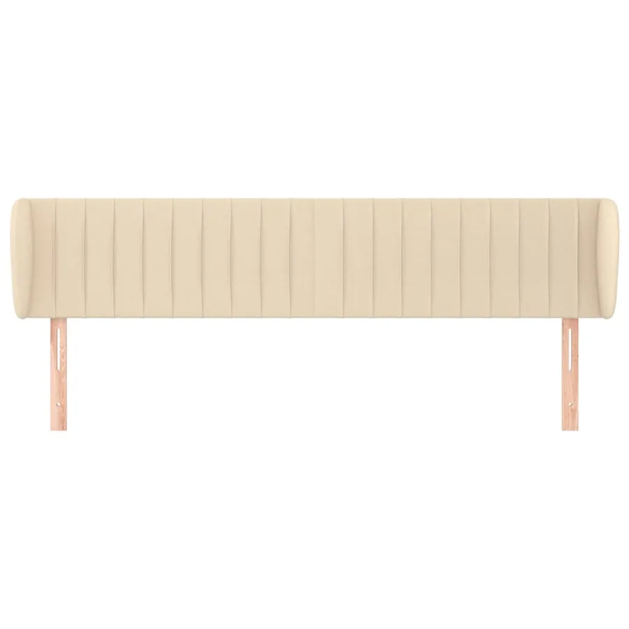 Tête de lit avec oreilles Crème 163x23x78/88 cm Tissu - 3