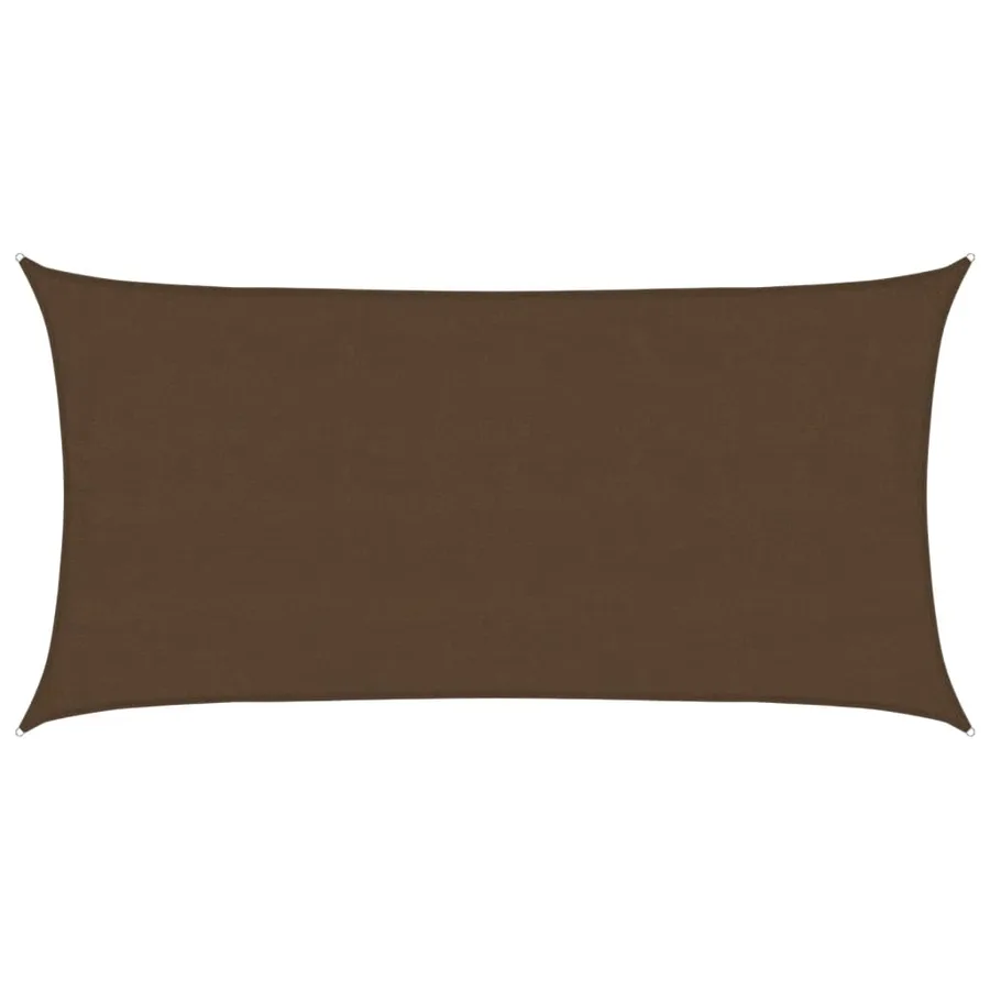Voile d'ombrage 160 g/m² Marron 4x7 m PEHD - 2