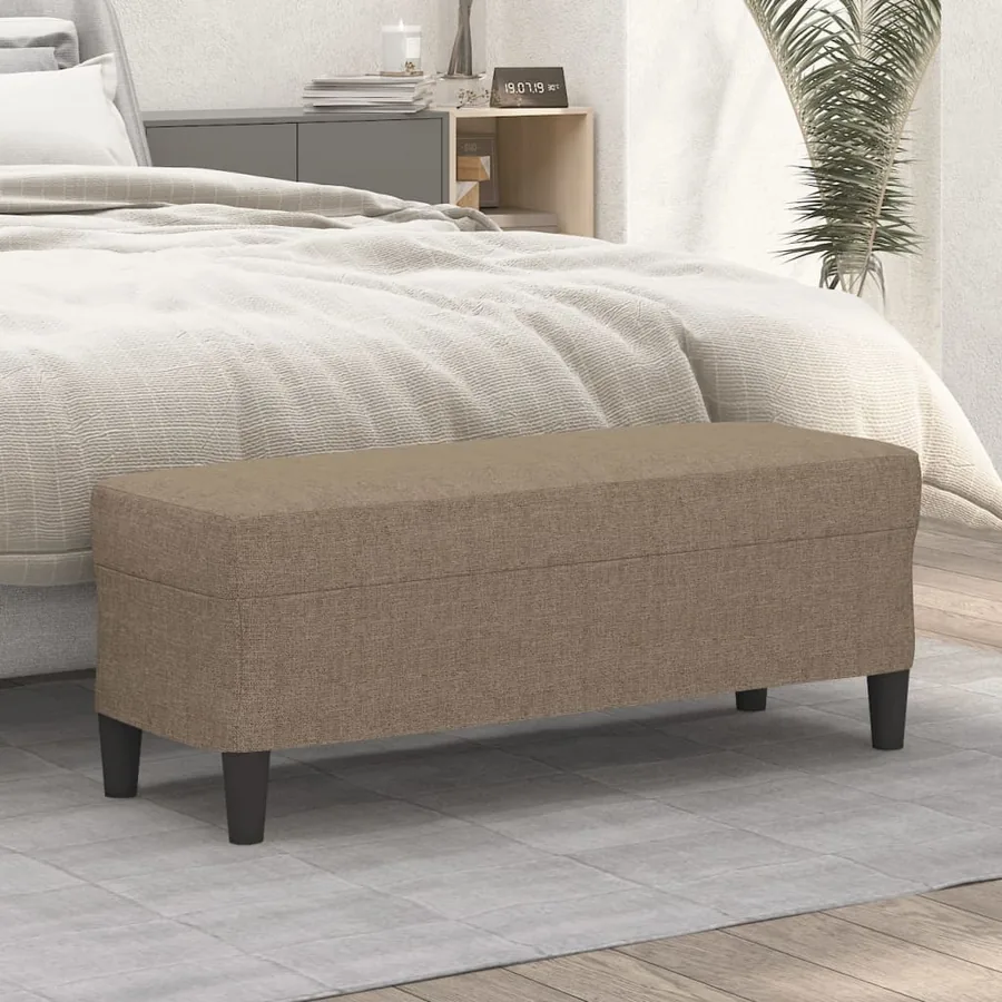 Banc Taupe 100x35x41 cm Tissu