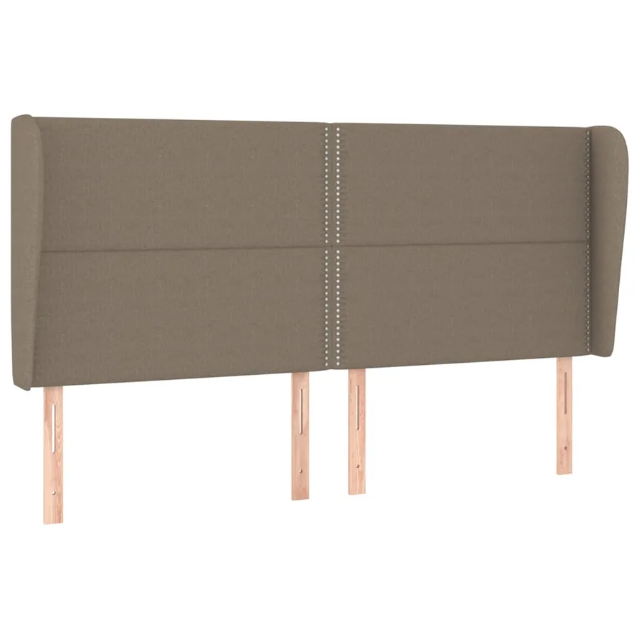 Tête de lit avec oreilles Taupe 183x23x118/128 cm Tissu - 2
