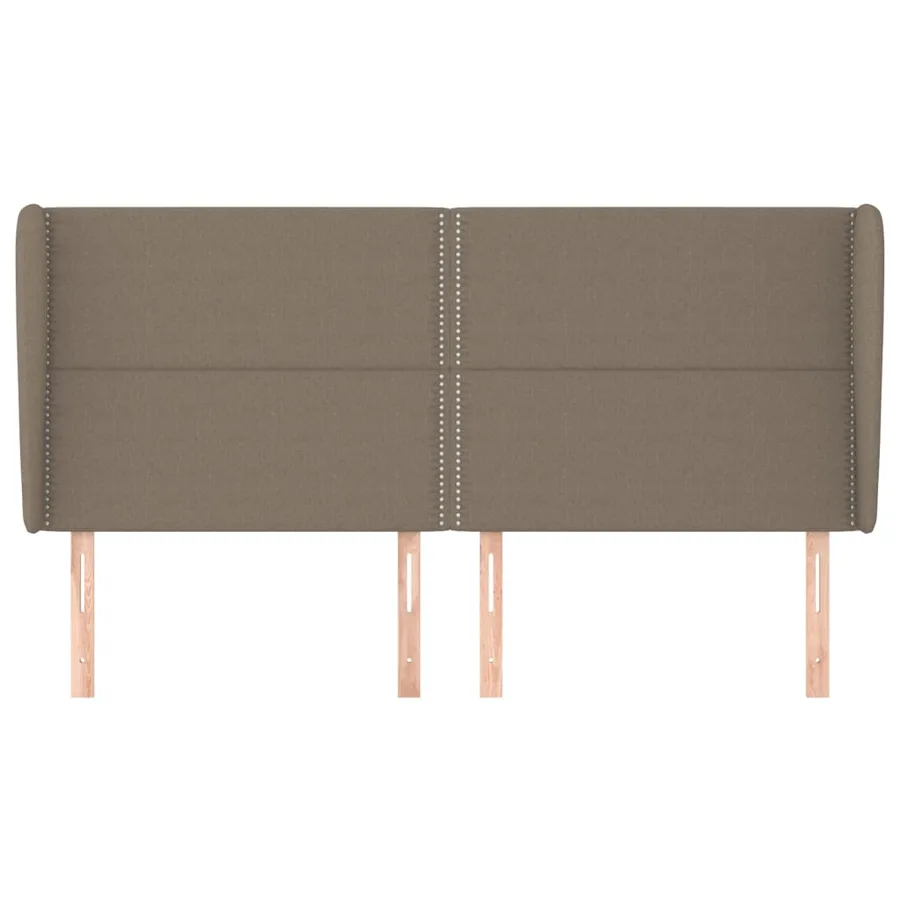 Tête de lit avec oreilles Taupe 183x23x118/128 cm Tissu - 3