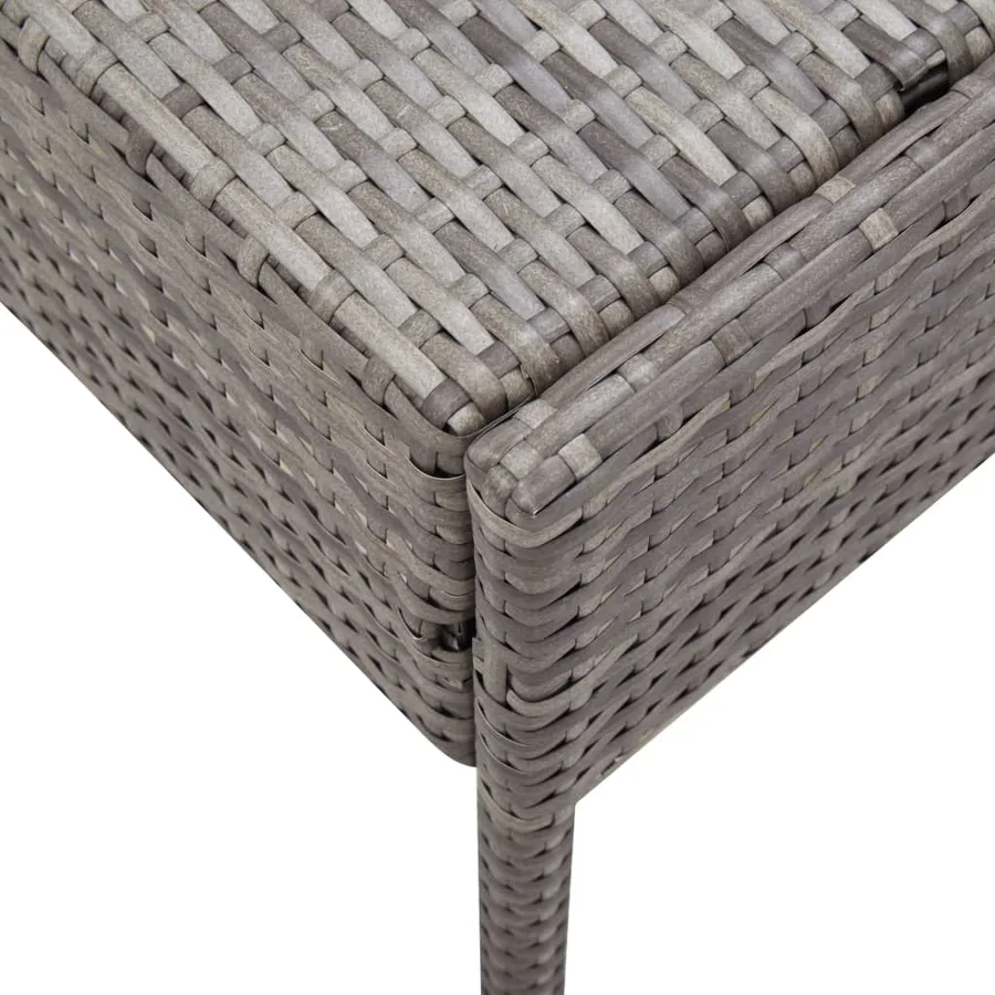 Salon de jardin 8 pcs avec coussins résine tressée gris - 17