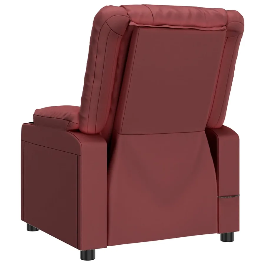 Fauteuil inclinable Rouge bordeaux Similicuir - 5