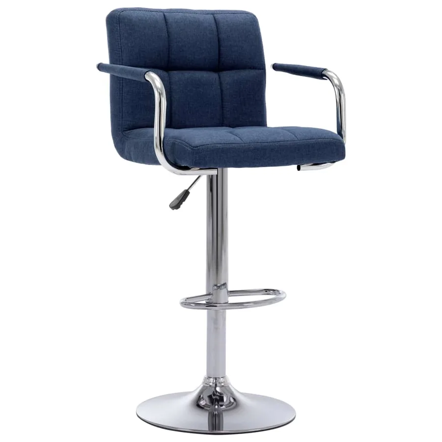 Chaises de bar lot de 2 bleu tissu - 2