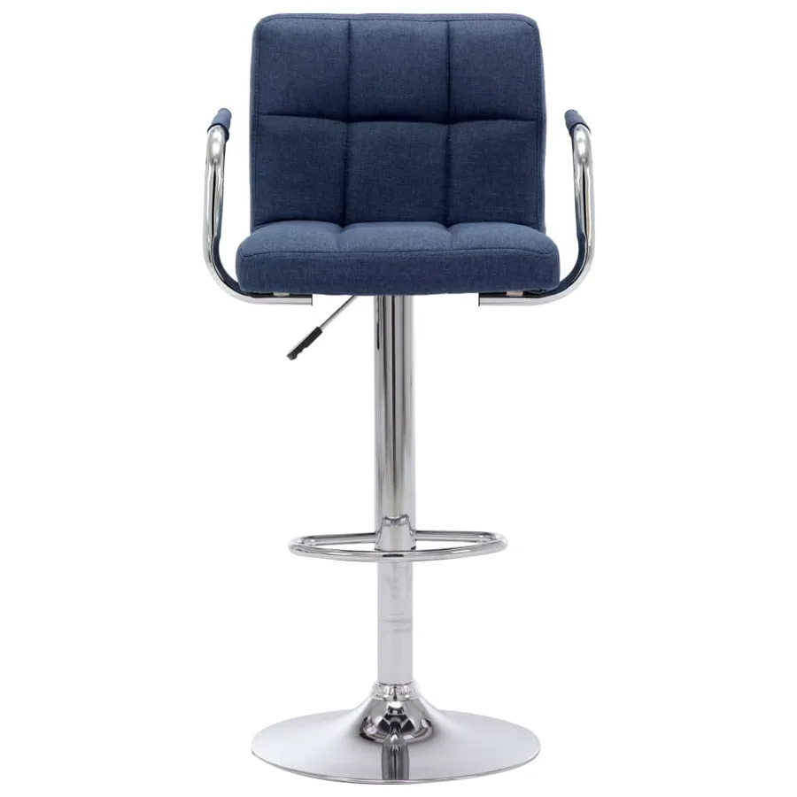 Chaises de bar lot de 2 bleu tissu - 3