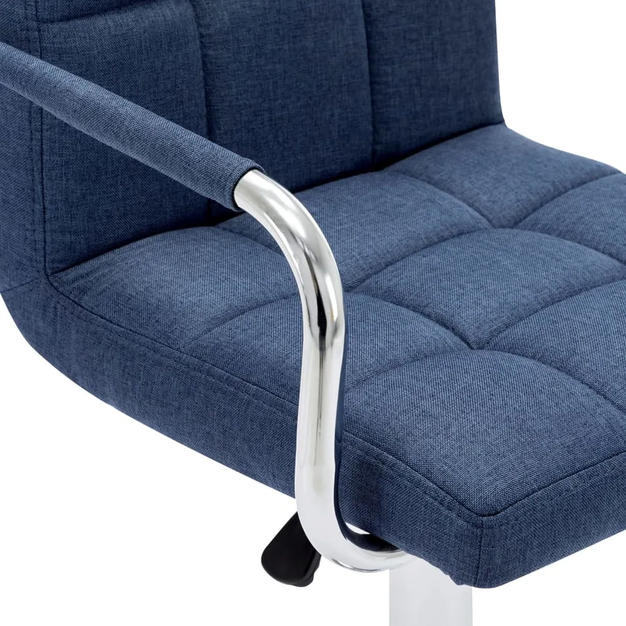 Chaises de bar lot de 2 bleu tissu - 7
