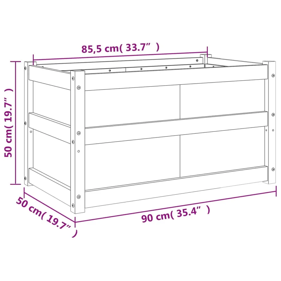 Jardinières 2 pcs bois de pin imprégné - 12