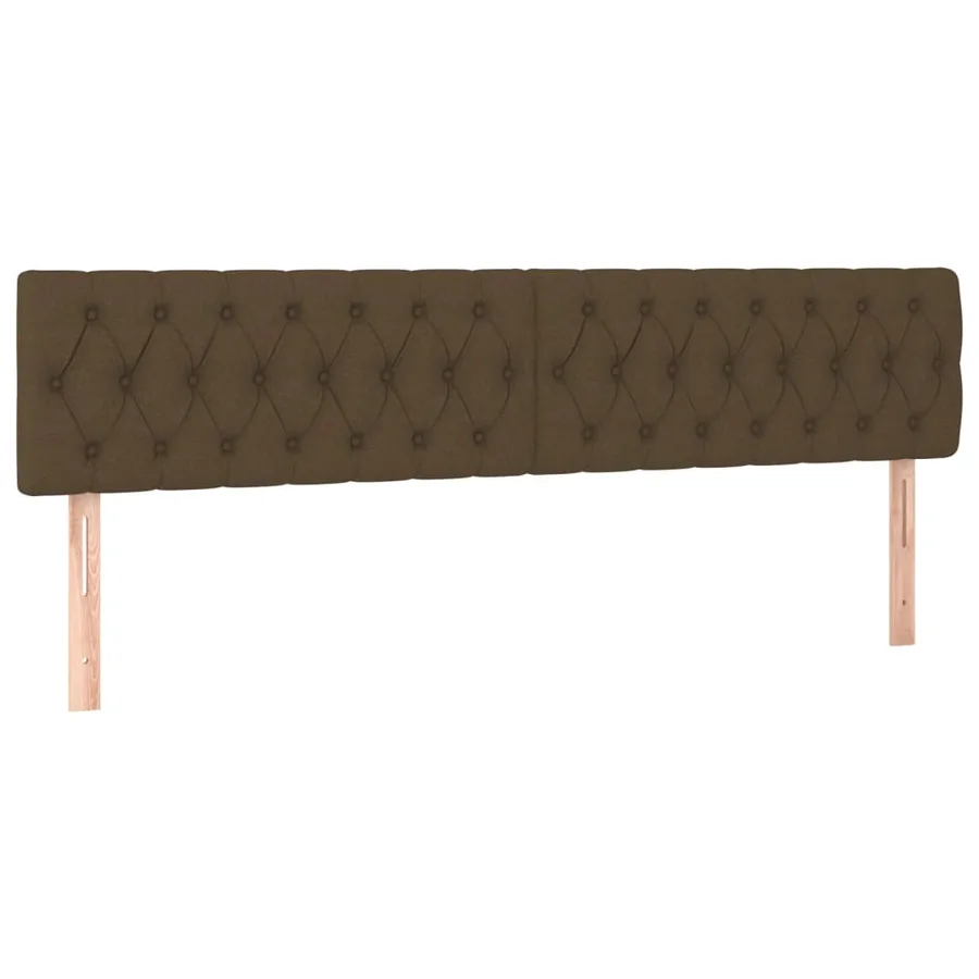 Tête de lit à LED Marron foncé 180x7x78/88 cm Tissu - 4