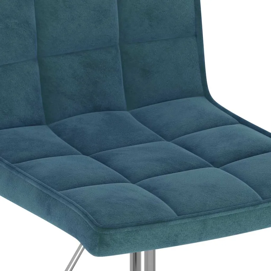 Chaises pivotantes à manger lot de 4 bleu velours - 8