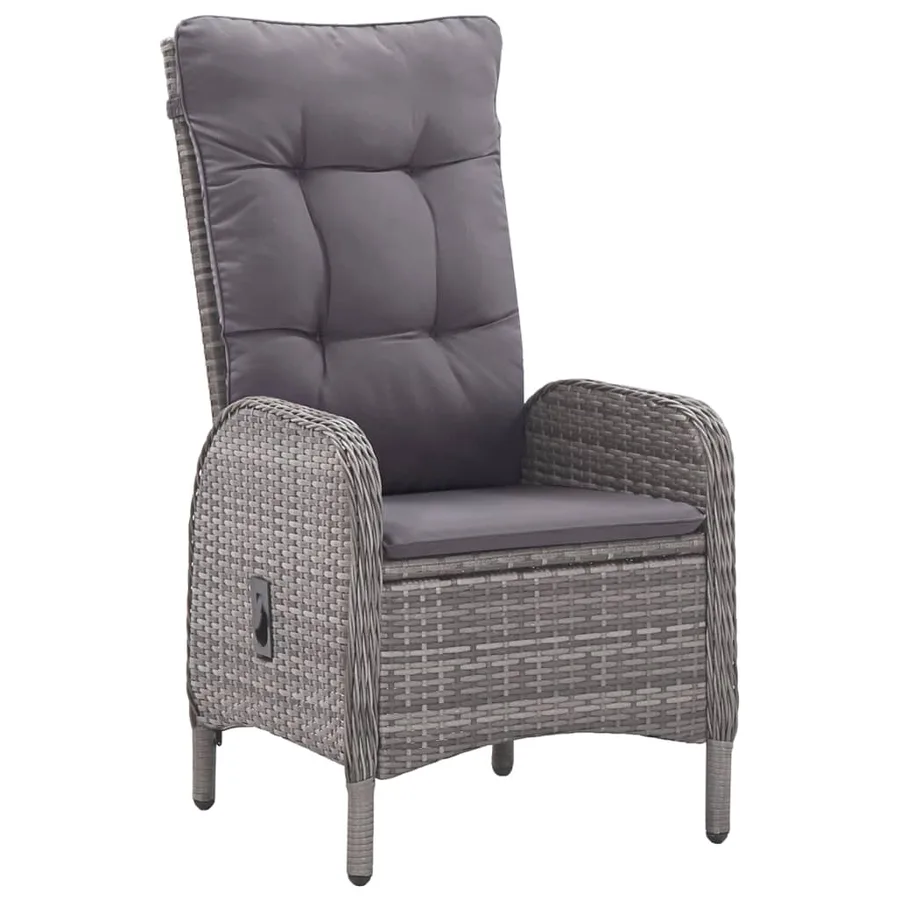 Ensemble à manger de jardin 7 pcs Gris - 4