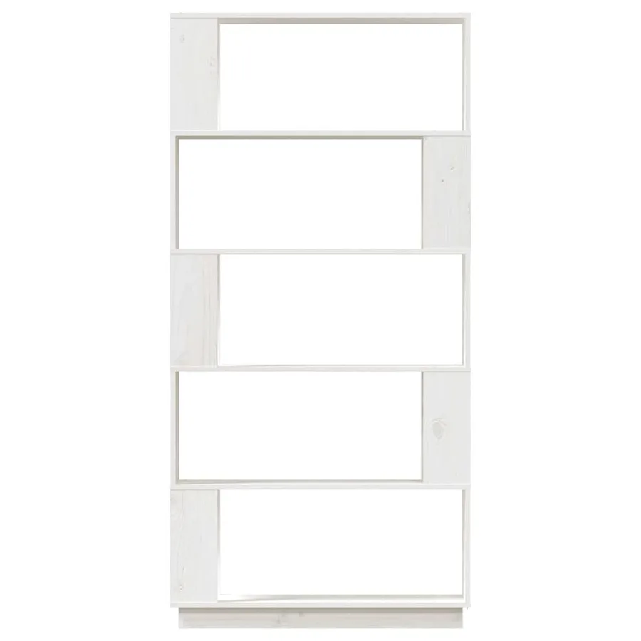 Bibliothèque/Séparateur de pièce Blanc 80x25x163,5cm Pin massif - 5