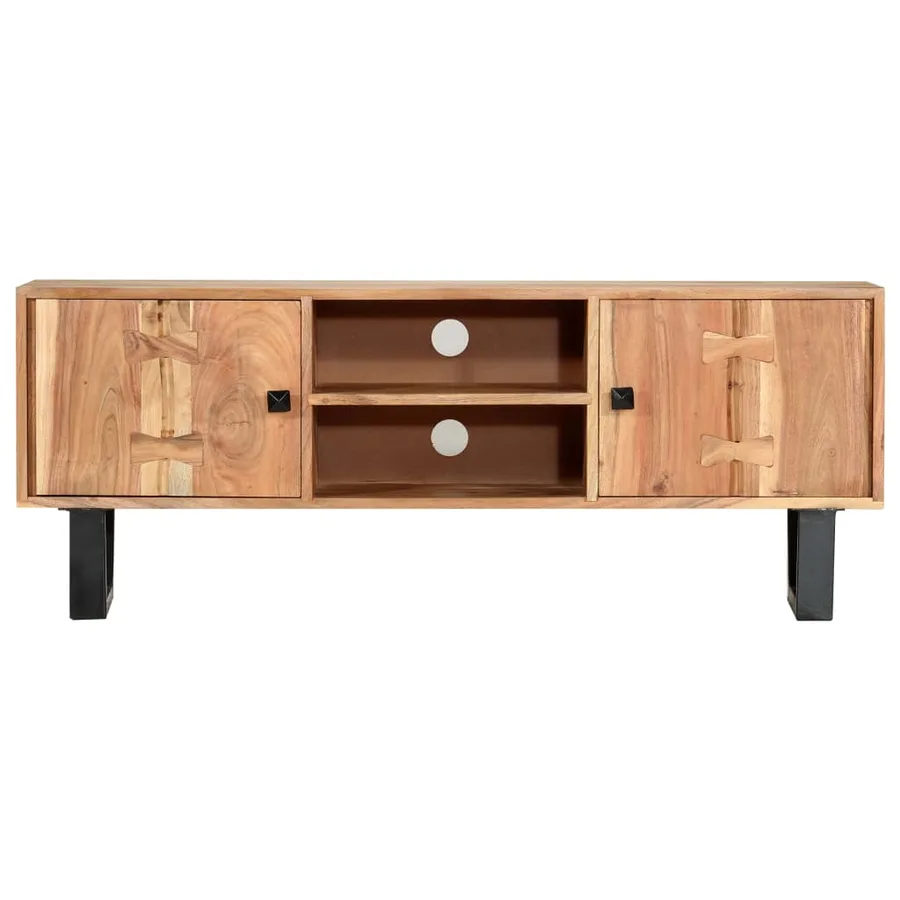 Meuble TV 118x30x45 cm Bois d'acacia massif - 3