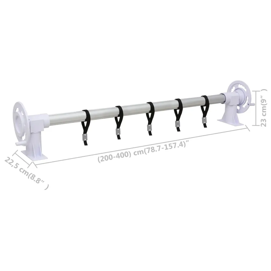 Rouleau de couverture de piscine avec base en plastique - 6