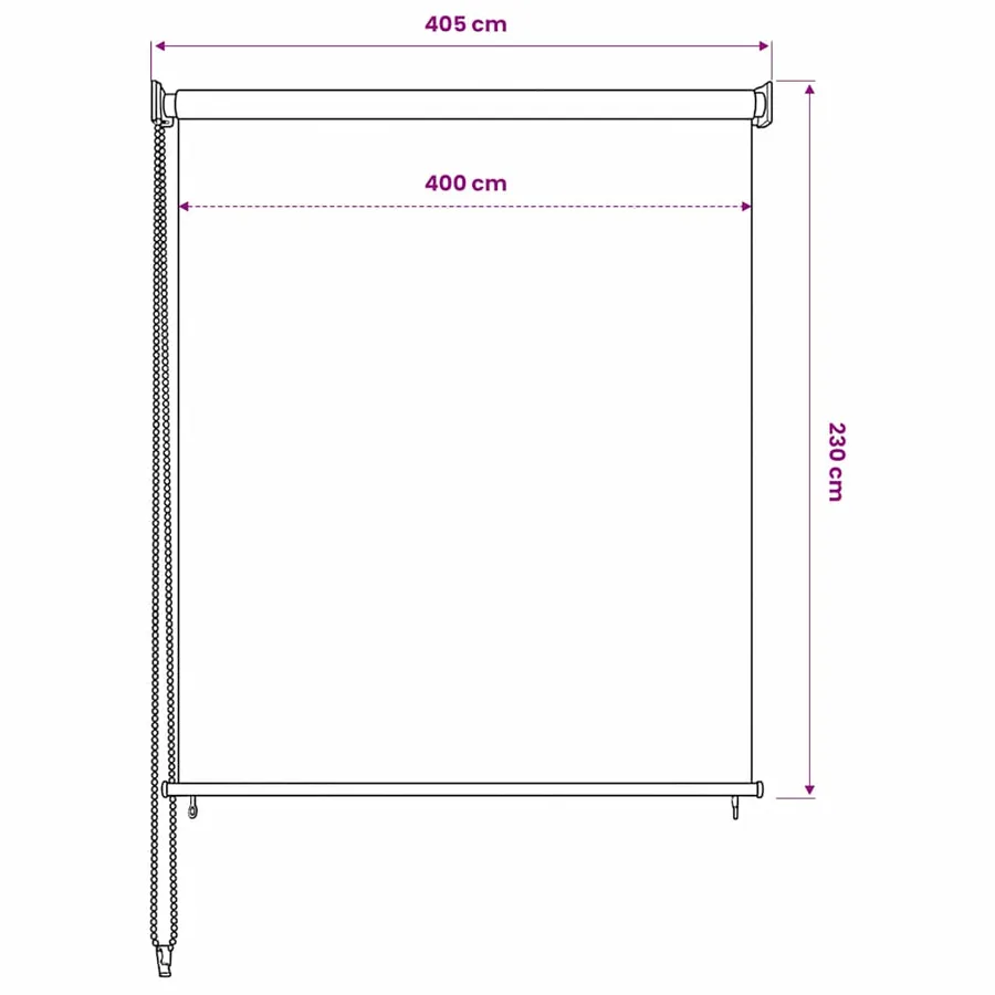 Store roulant d'extérieur 405 (l) x 230 (H) cm anthracite - 6