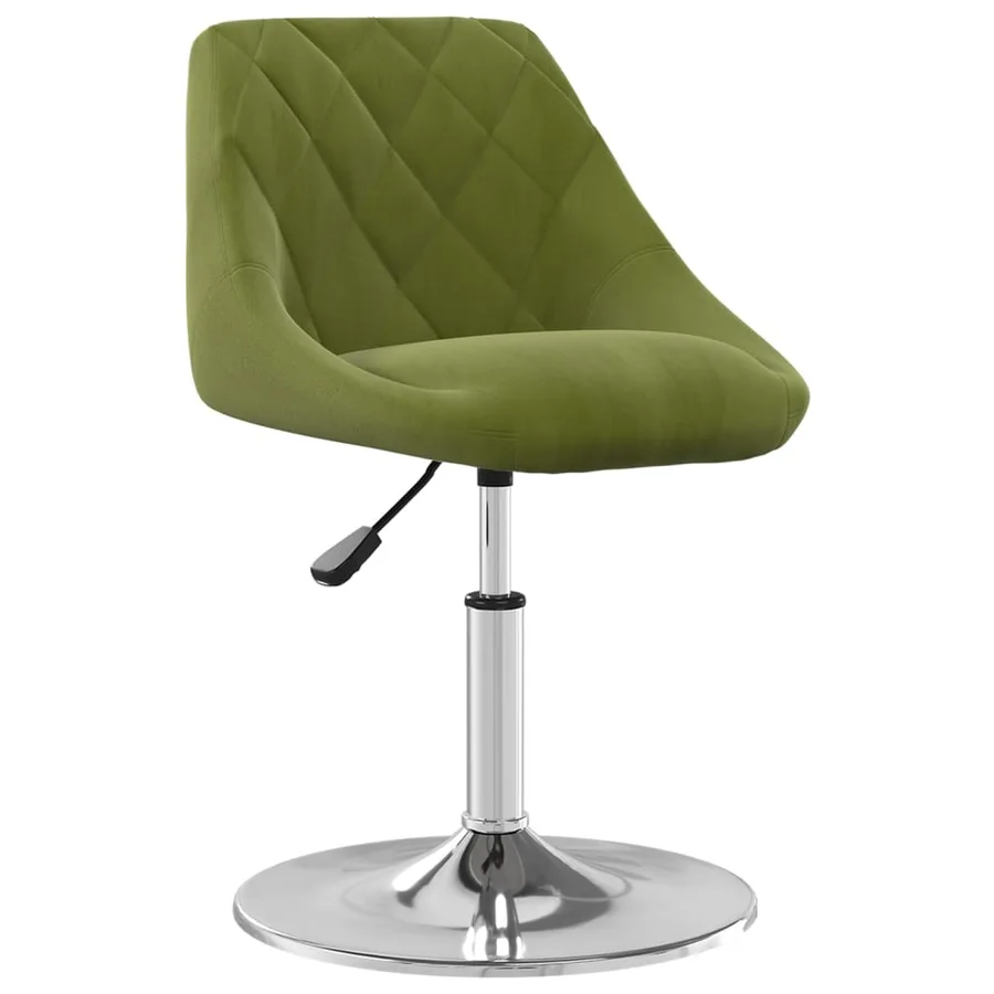 Chaises pivotantes à manger lot de 6 vert clair velours - 2