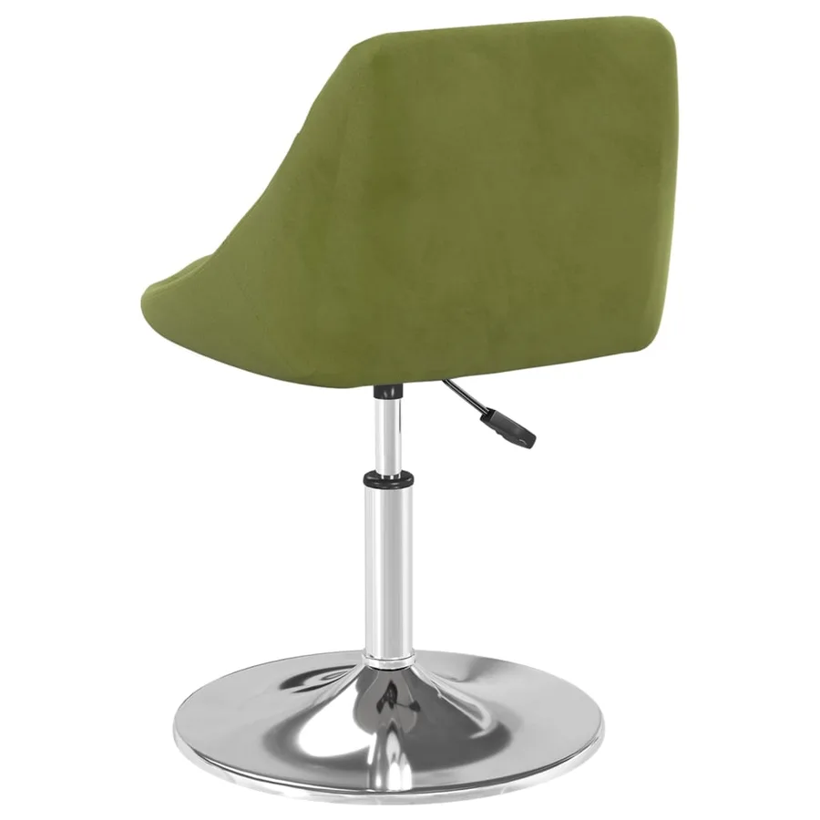 Chaises pivotantes à manger lot de 6 vert clair velours - 5