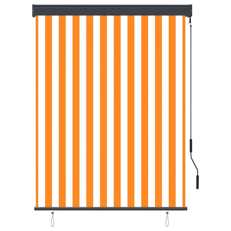 Store roulant d'extérieur 120x250 cm Blanc et orange - 2