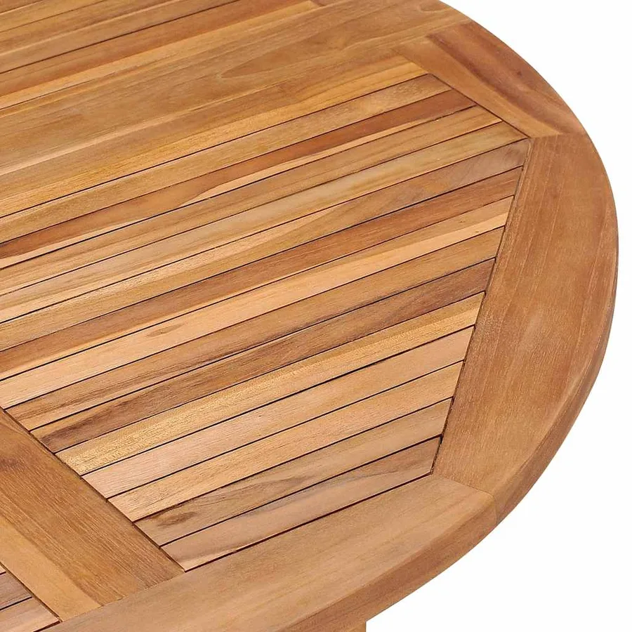 Ensemble à dîner d'extérieur pliable 5 pcs Bois solide de teck - 7
