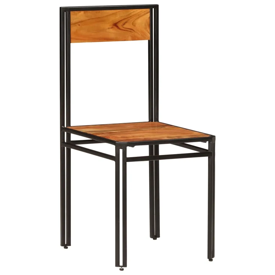 Chaises à manger lot de 6 bois d'acacia massif - 10