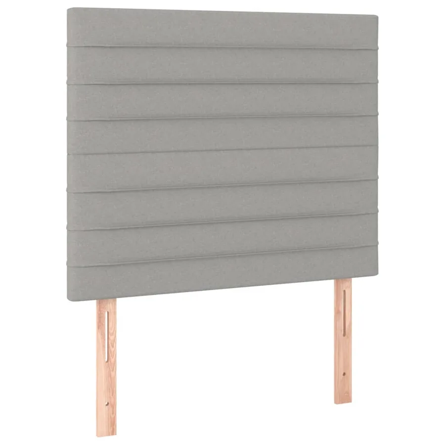 Sommier à lattes de lit avec matelas Gris clair 100x200cm Tissu - 5