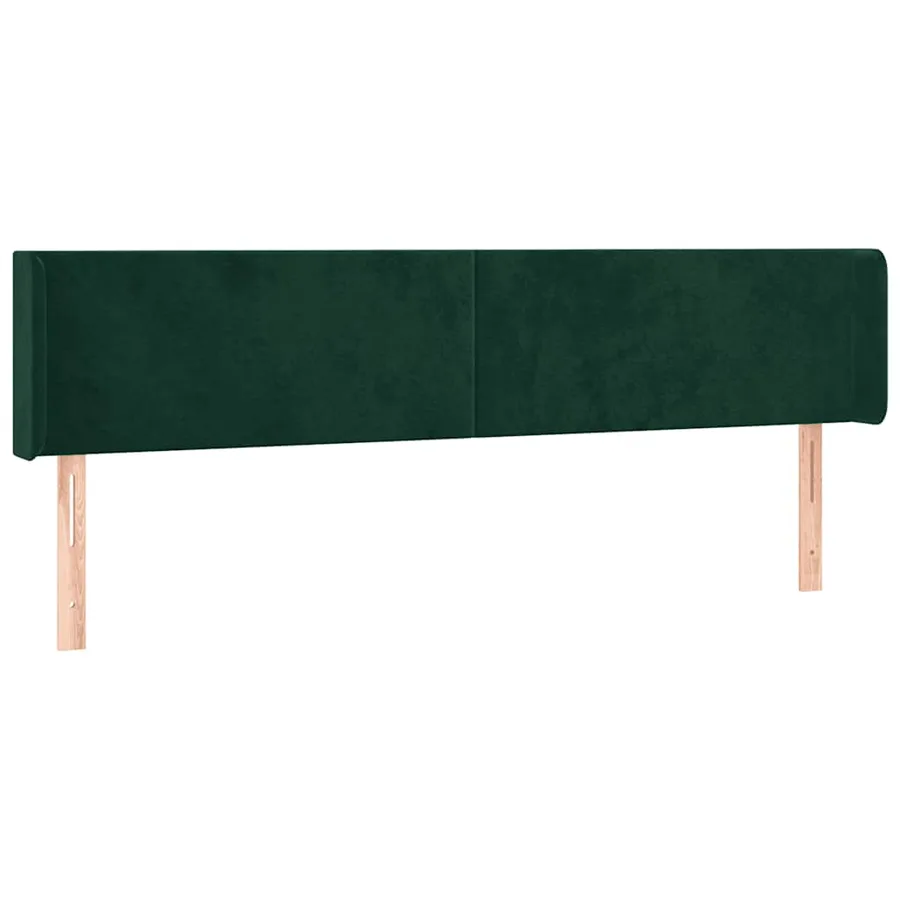 Tête de lit à LED Vert foncé 183x16x78/88 cm Velours - 3