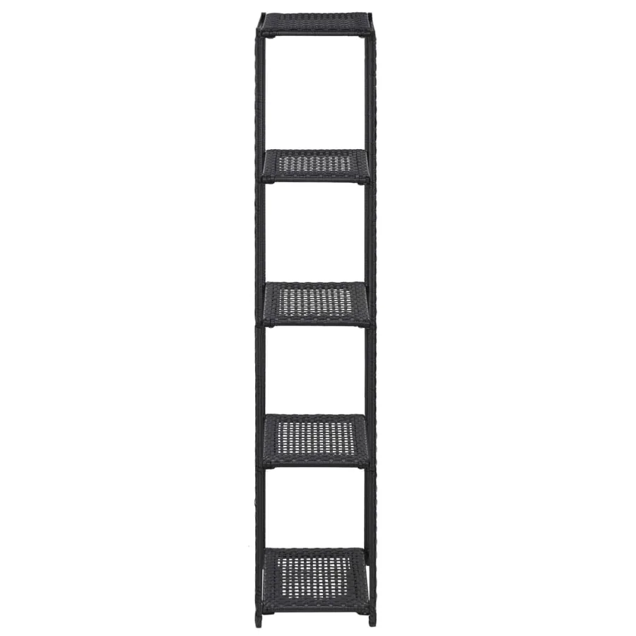 Étagère de rangement Noir 30x30x150 cm Résine tressée - 2