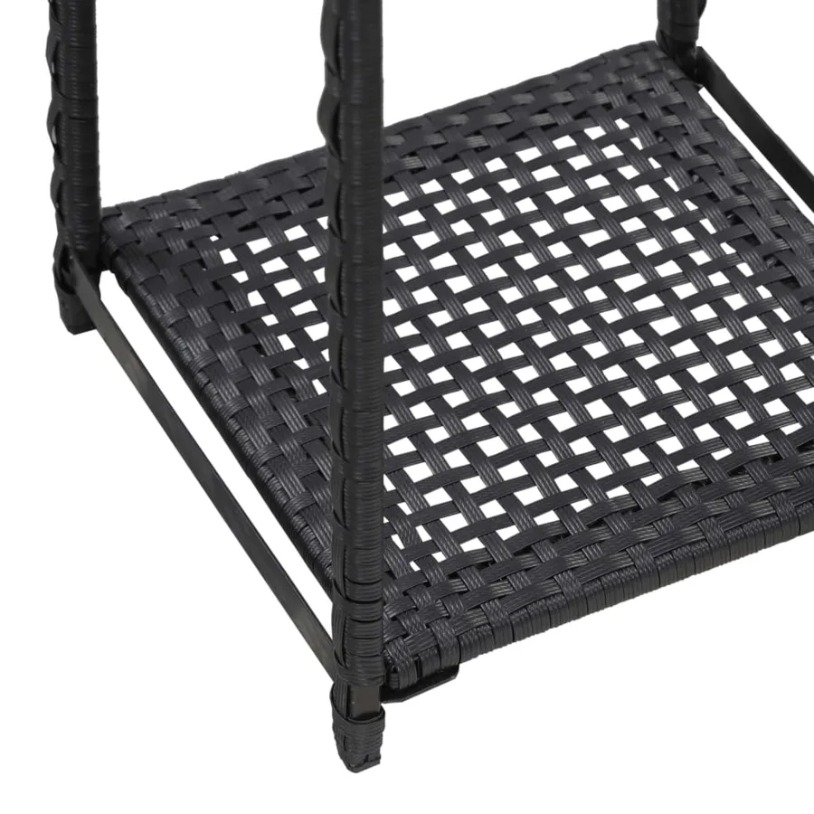 Étagère de rangement Noir 30x30x150 cm Résine tressée - 4